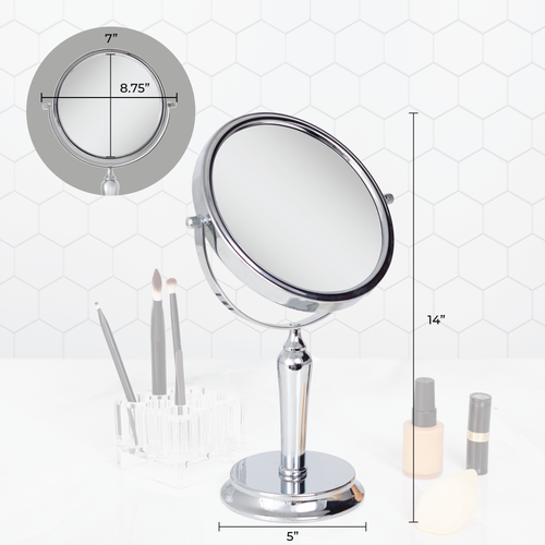 ZADRO ZADRO ANAHEIM MAKEUP MIRROR WITH 5X/1X MAGNIFICATION