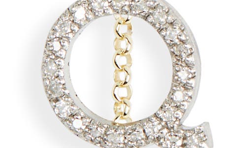 Meshmerise Bezel Diamond Initial Chain Necklace In Yellow-q