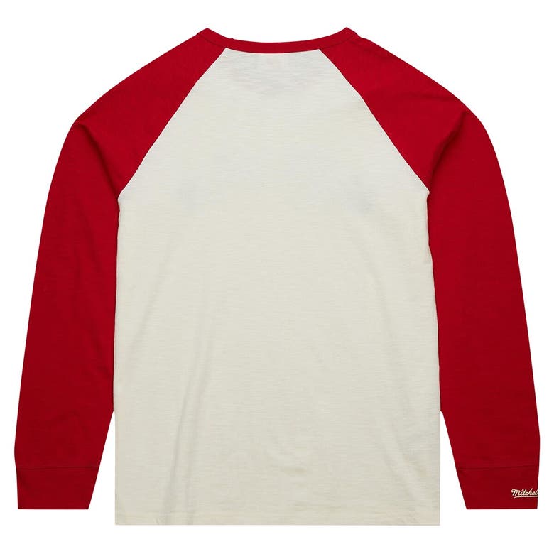 Shop Mitchell & Ness Cream Detroit Red Wings Legendary Slub Vintage Raglan Long Sleeve T-shirt