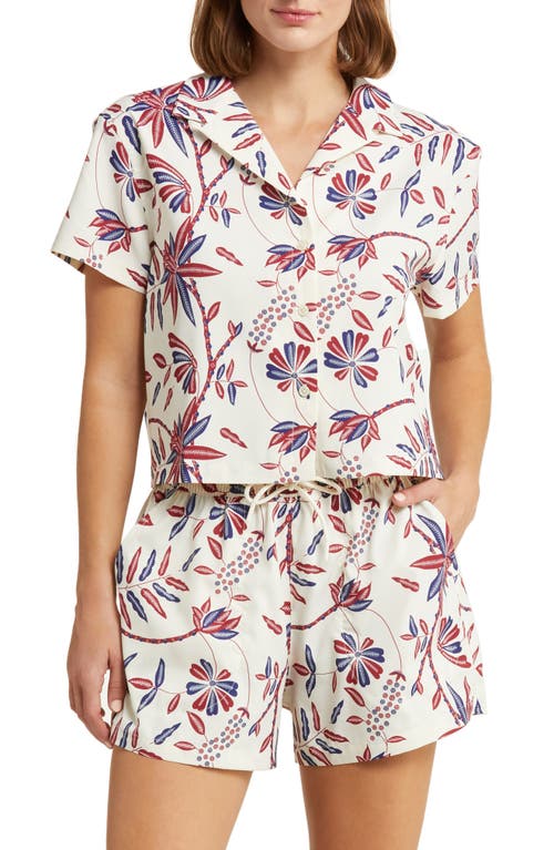 Outdoor Voices Solarcool Tourist Camp Shirt in Leaf And Berry