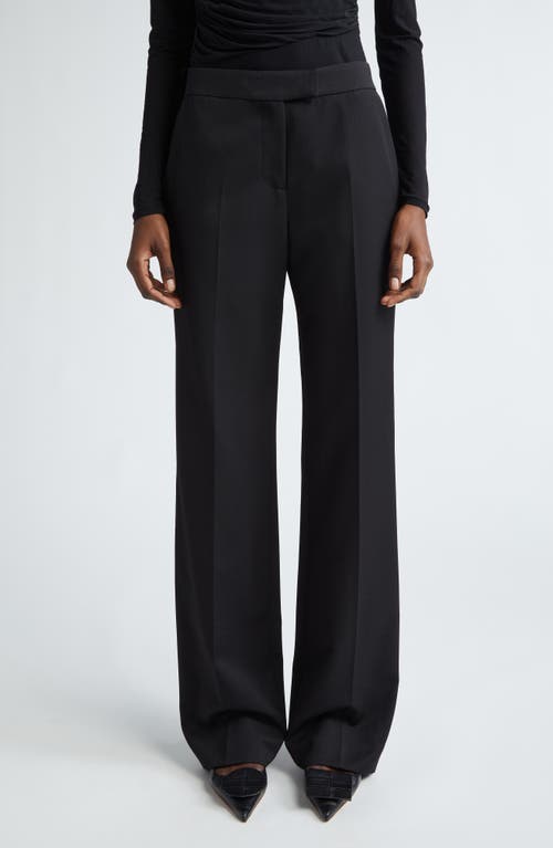 Shop Zimmermann Pavilion Wool Blend Straight Leg Tux Pants In Black