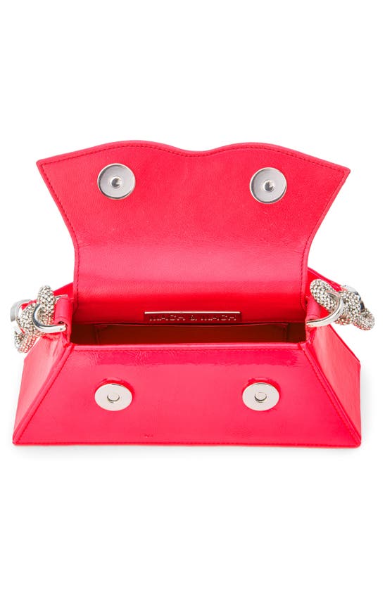 MACH&MACH MINI SAMANTHA DOUBLE BOW PATENT LEATHER TOP HANDLE BAG