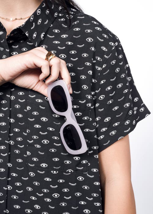 Wildfang The Empower Shirt Dress In Wink Black