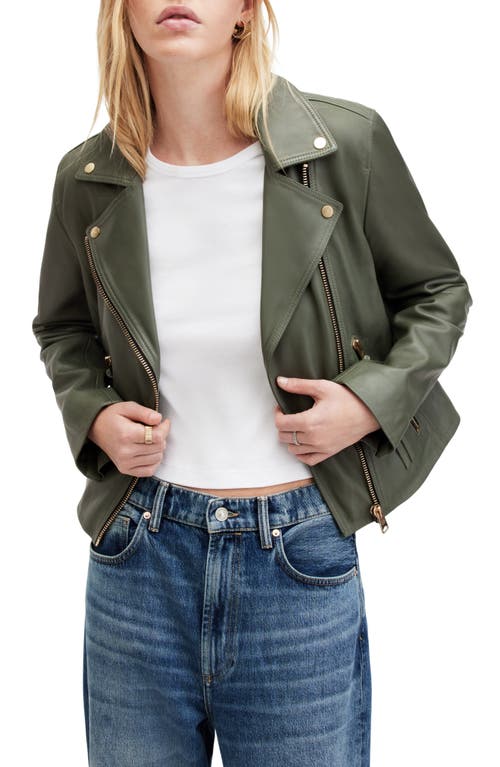 AllSaints Dalby Leather Moto Jacket at Nordstrom,