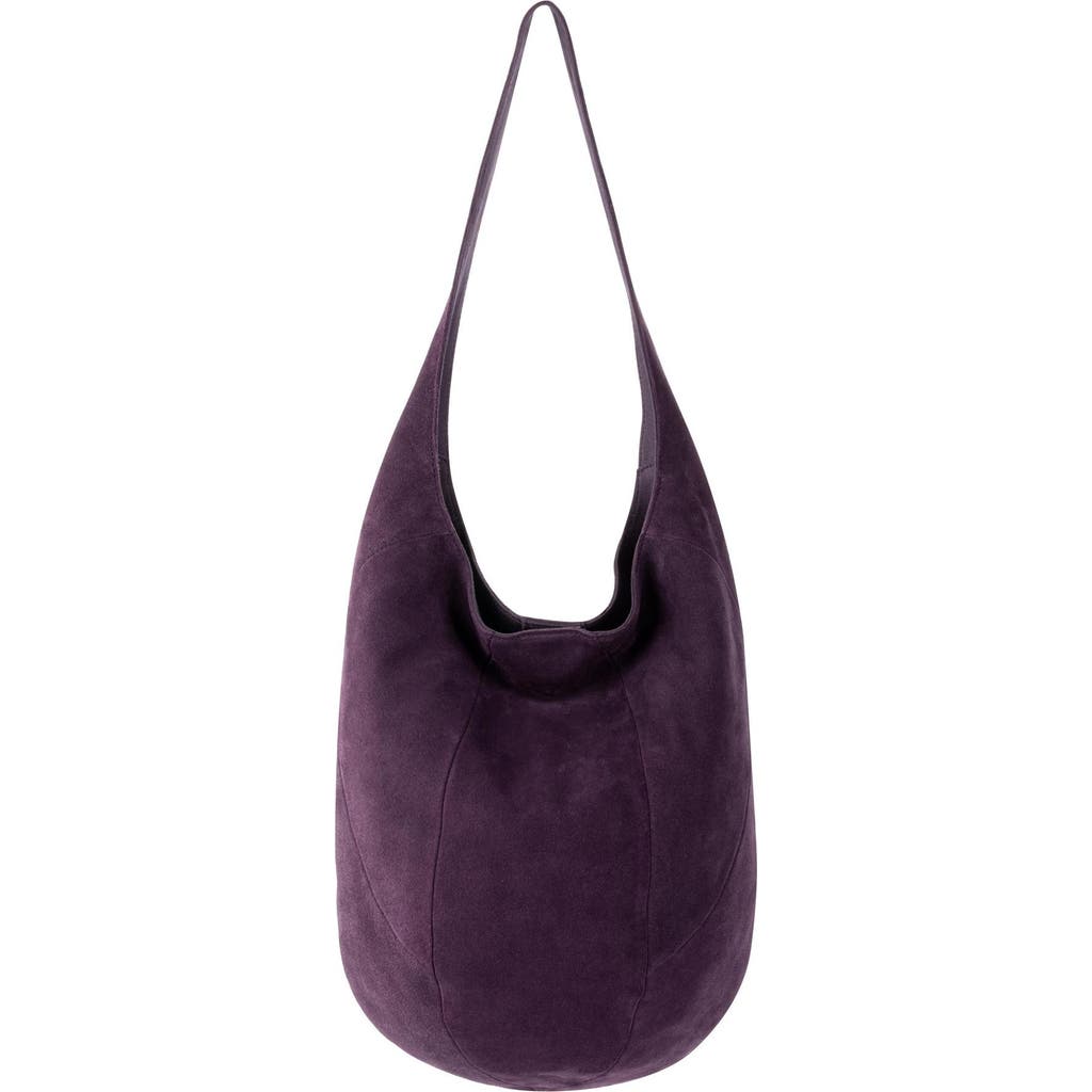 The Sak 120 Hobo In Aubergine Suede