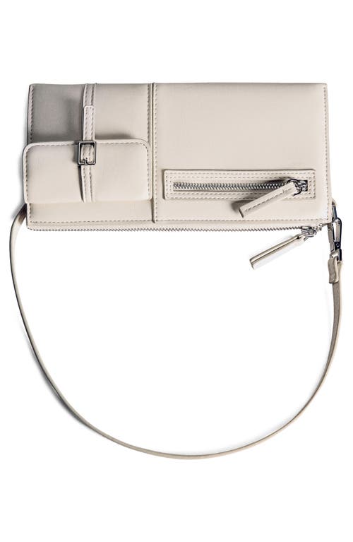 Shop Mango Faux Leather Shoulder Bag In White