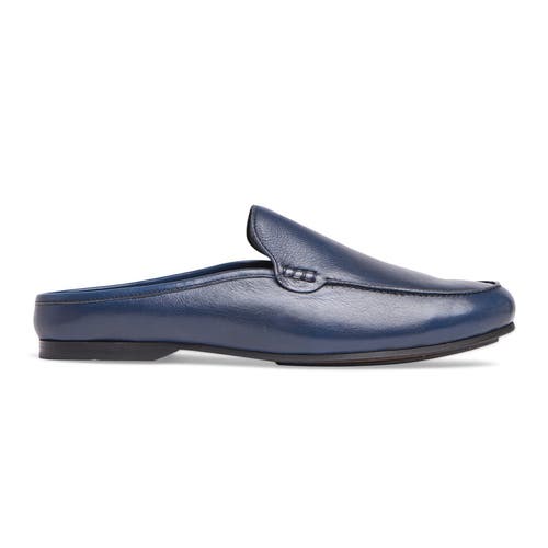 Shop Carlos Santana Planeo Slides In Navy Blue