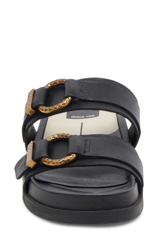 Dolce Vita Soya Sandal In Onyx Leather