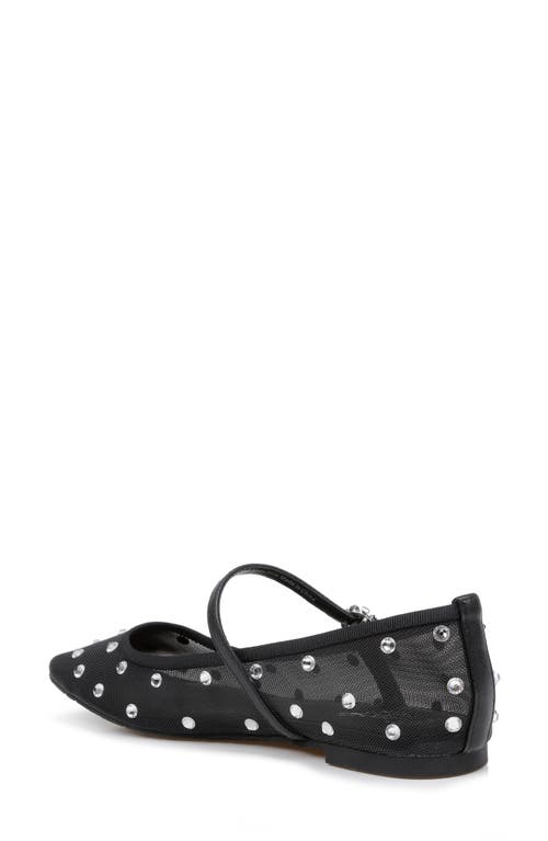 Shop Jewel Badgley Mischka Kaya Mary Jane Flat In Black Mesh