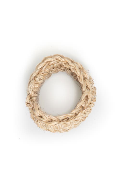 Shop Tallo De Olivo Fique Spiral Napkin Rings Set Of 4 In Natural