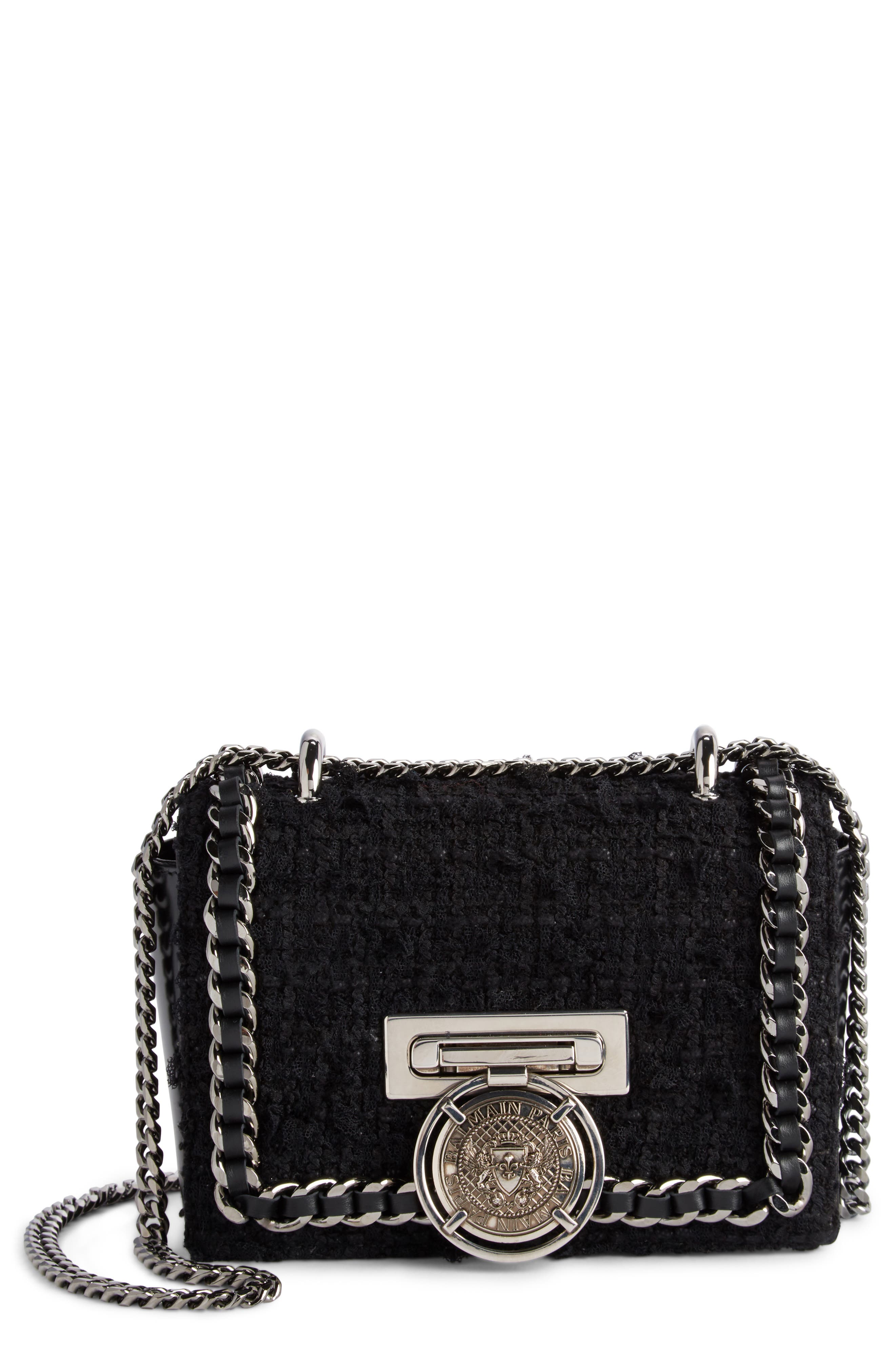 Balmain Baby Box Tweed Shoulder Bag Nordstrom