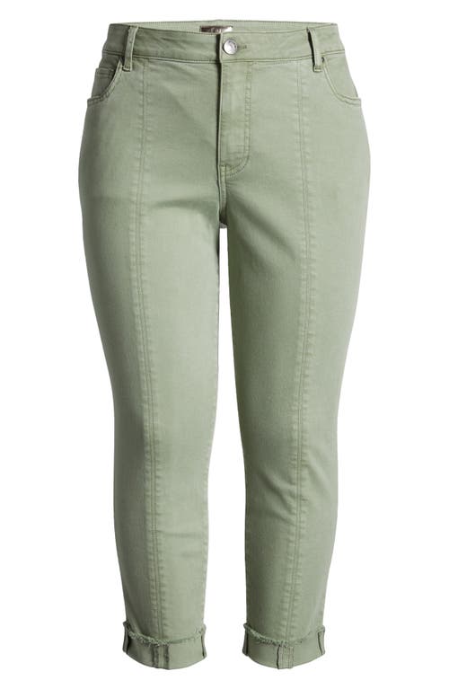 Shop Kut From The Kloth Amy Crop Straight Leg Twill Pants In Tuscan Olive