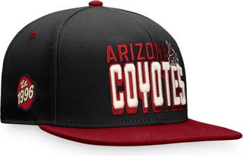 Men's Fanatics Branded Black/Garnet Arizona Coyotes Iconic Two-Tone  Snapback Hat