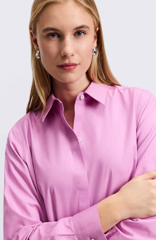 Shop Foxcroft Cici Non-iron Tunic Blouse In Rose Quartz