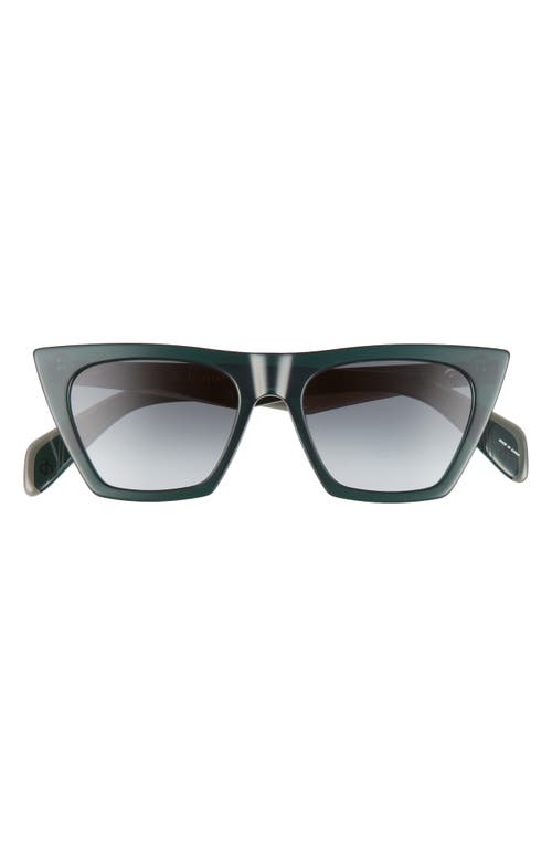 51mm Cat Eye Sunglasses in Grey Green/Green Shaded