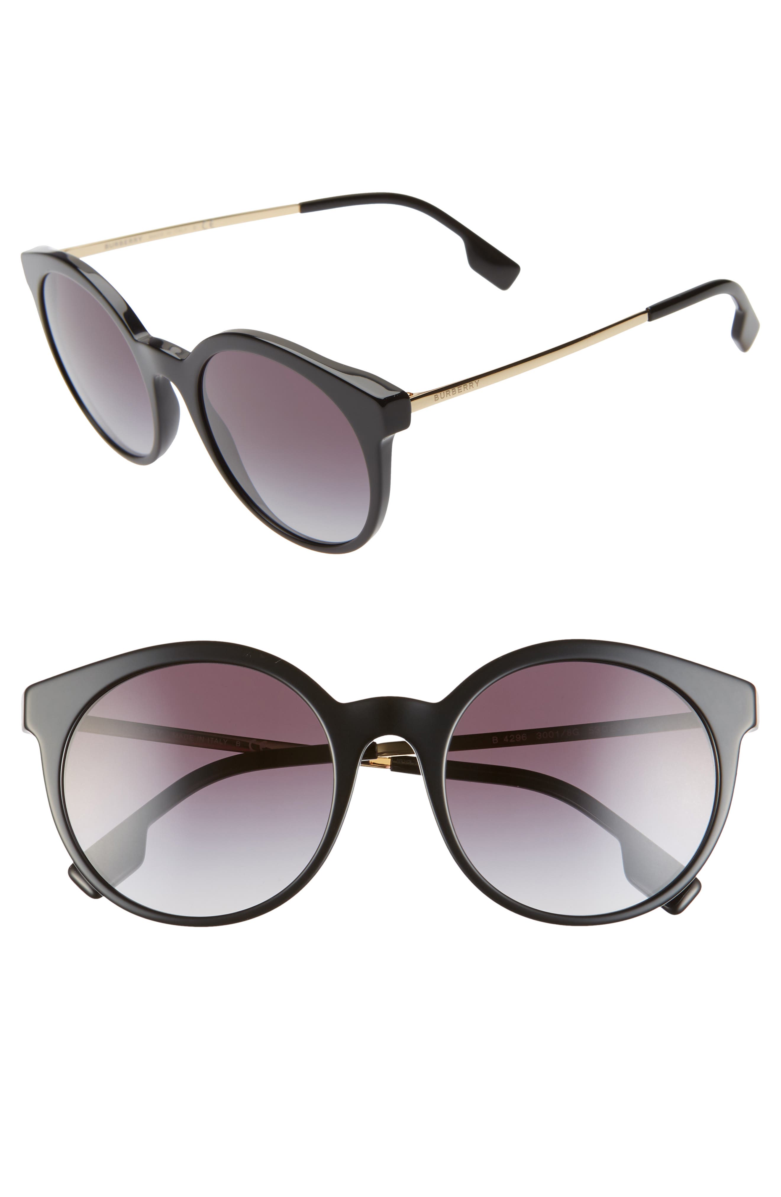 Burberry 53mm Round Sunglasses Nordstrom