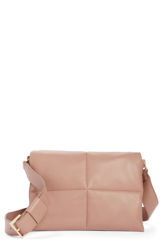 Allsaints Vittoria Leather Shoulder Bag In Terracotta/gold