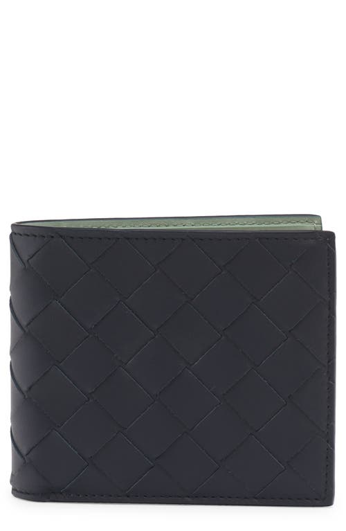Bottega Veneta Intrecciato Calfskin Leather Bifold Wallet In Black