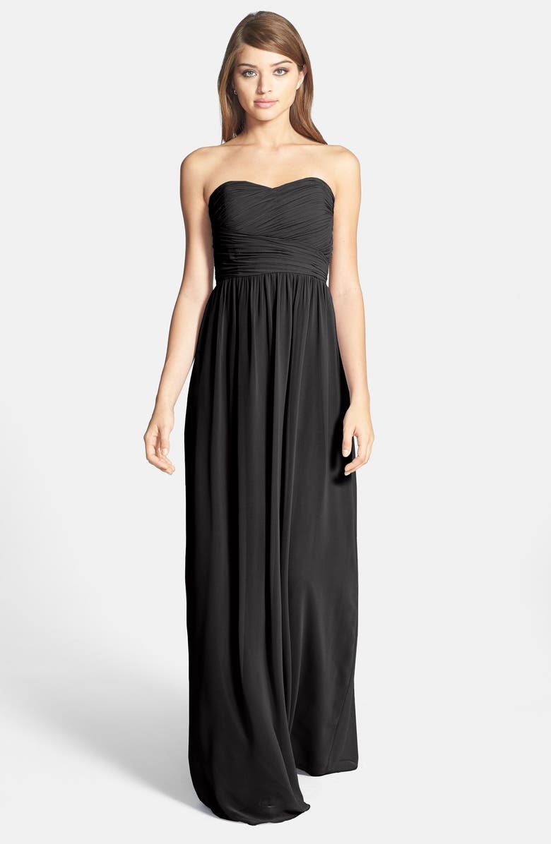 Donna Morgan 'Stephanie' Strapless Ruched Chiffon Gown | Nordstrom