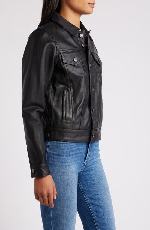 SCHOTT SCHOTT NYC LEATHER TRUCKER JACKET
