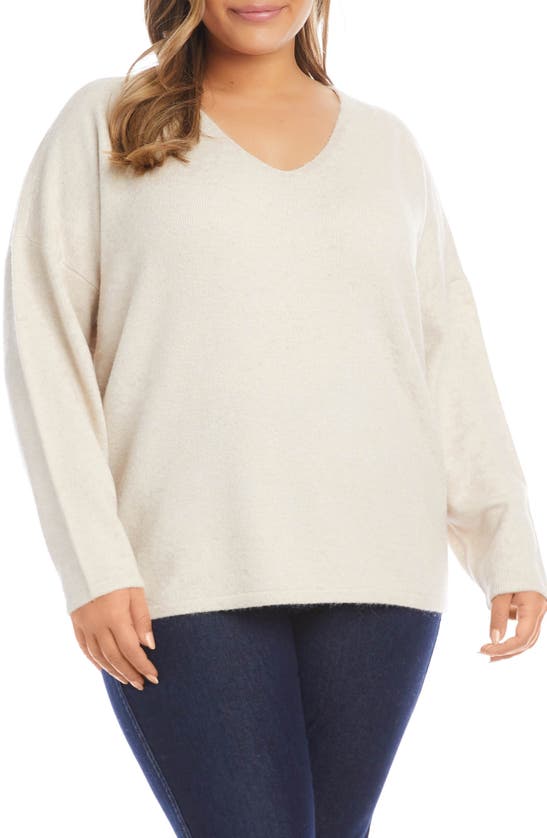 Click to view more detailed imagery on our partner's website Karen Kane V-neck Sweater In Sand
