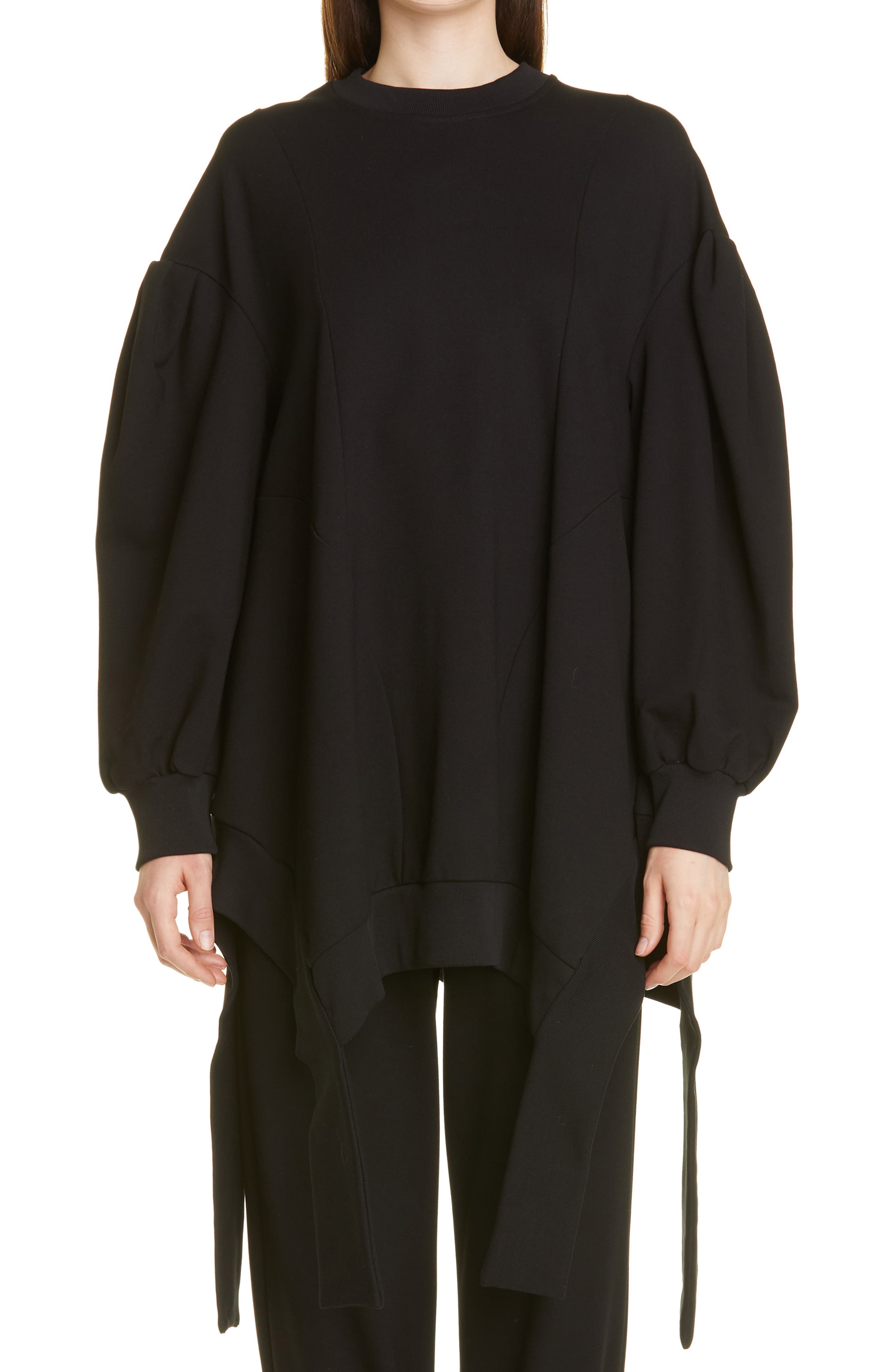 Simone Rocha Women's Signature Sleeve Button Back Sweater in Black