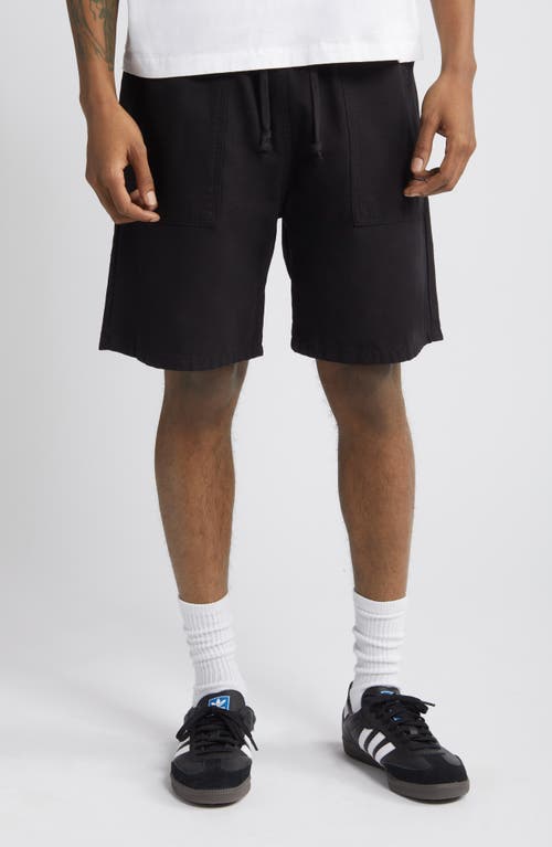 Organic Cotton Canvas Chef Shorts in Black