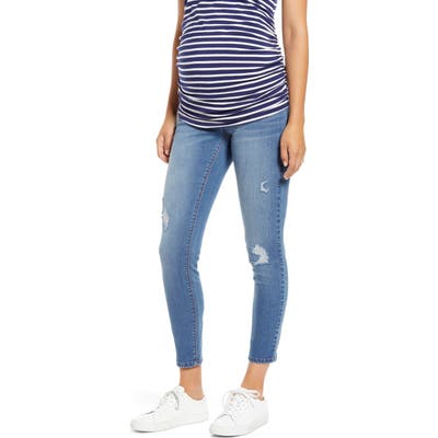 1822 Denim Re: denim Ankle Skinny Maternity Jeans, Blue