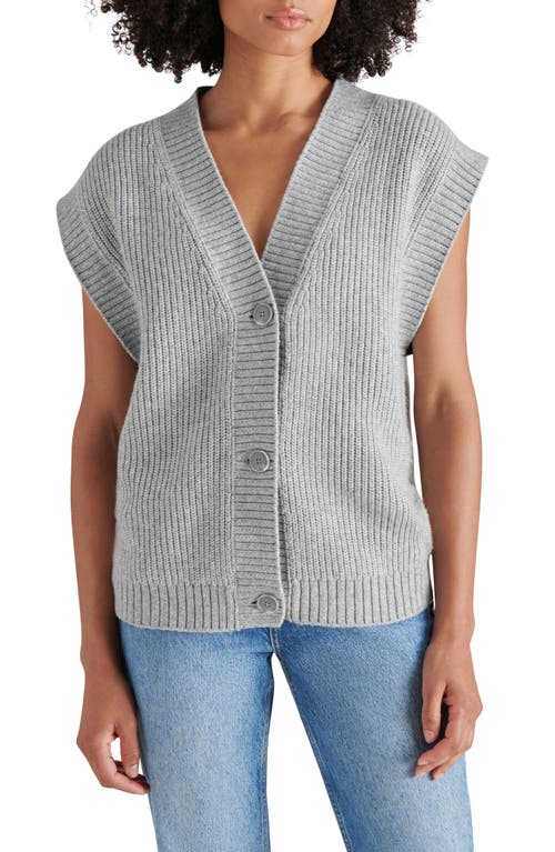 Shop Steve Madden Giorgia Sweater Vest In Heather Grey