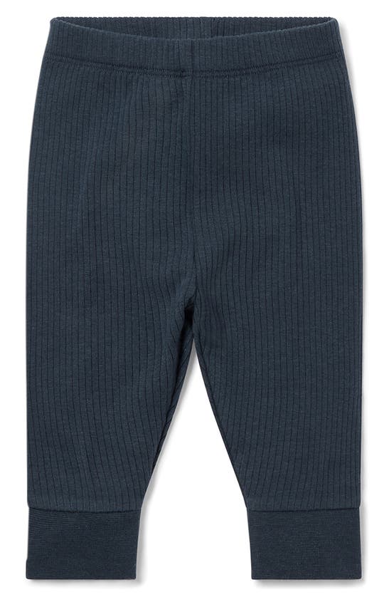 Shop Mori Rib Fitted Two-piece Pajamas In Ribbed Navy