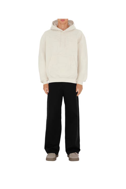 Shop Burberry Ekd Cotton Blend Hoodie In Tundra