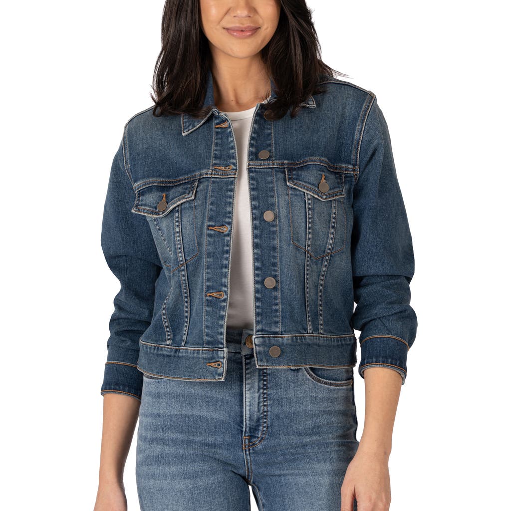 Kut From The Kloth Julia Crop Denim Trucker Jacket In Main