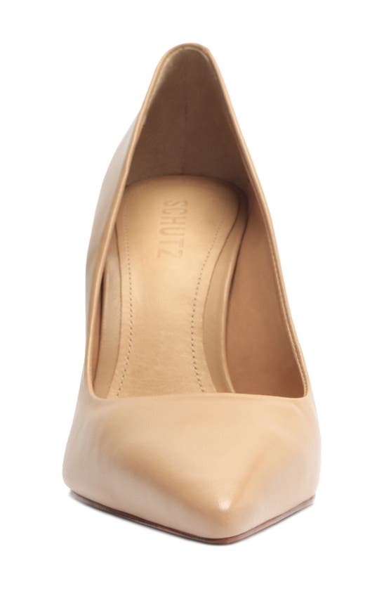 Shop Schutz Lou Pointed Toe Pump In Light Nude