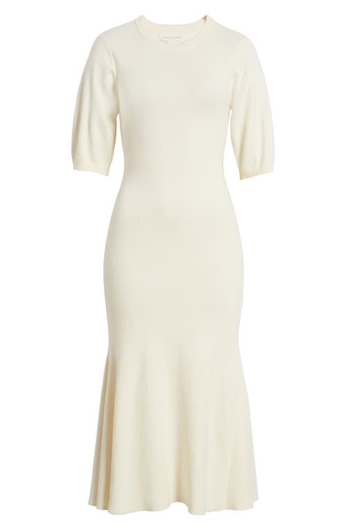 Shop Treasure & Bond Pima Cotton Blend Sweater Dress In Ivory Dove