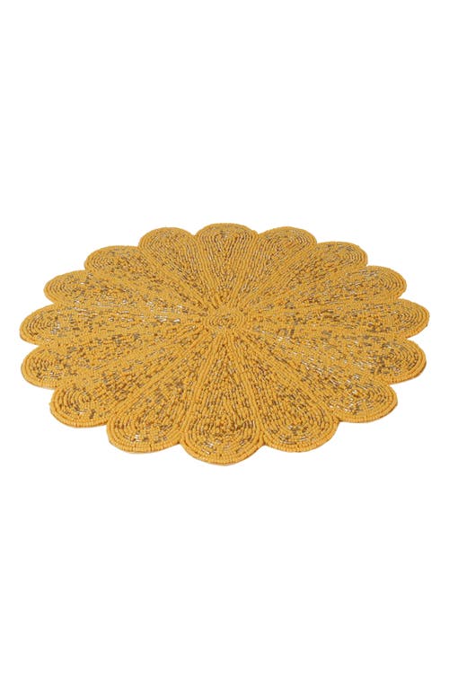 Tiramisu Sunshine Beaded Placemat In Yellow