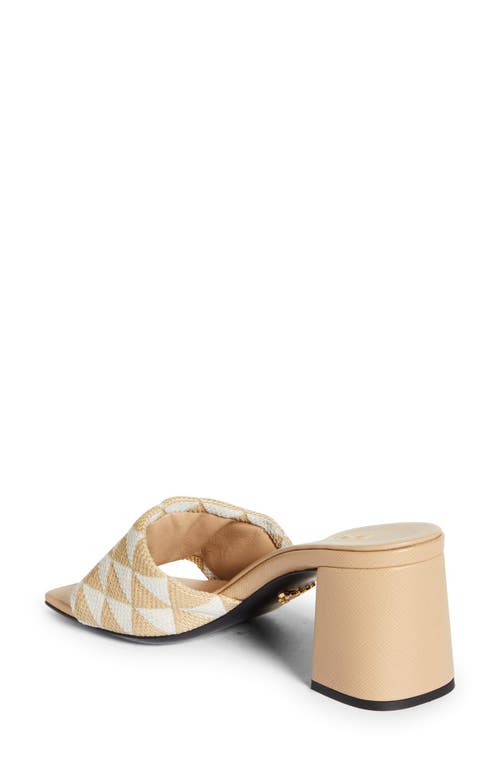 PRADA PRADA TRIANGLE JACQUARD SLIDE SANDAL 