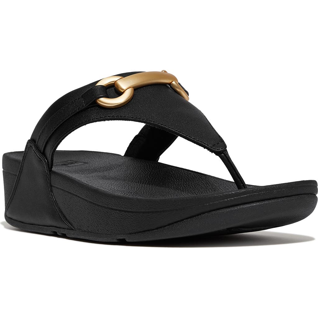 Fitflop Women's Lulu Chunky Snaffle Leather Sandals In Black In Black