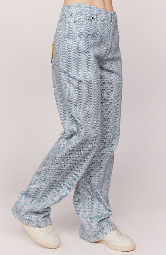Shop Samii Ryan X Smiley® Checkered Logo Pants In Blue