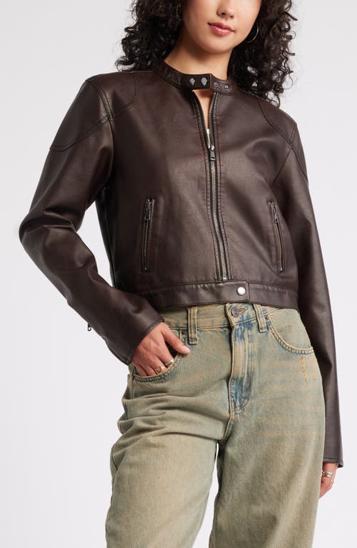 Shop Bp. Faux Leather Jacket In Brown