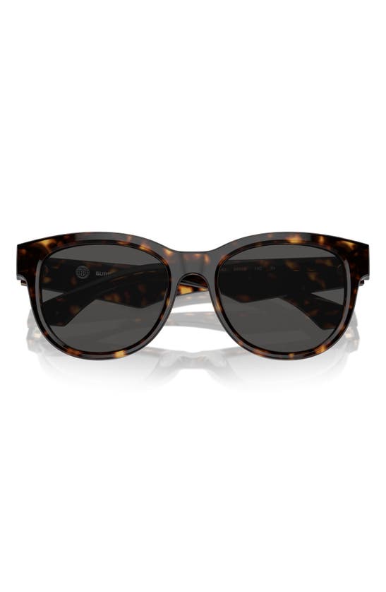 Shop Burberry 54mm Round Sunglasses In Dark Havana