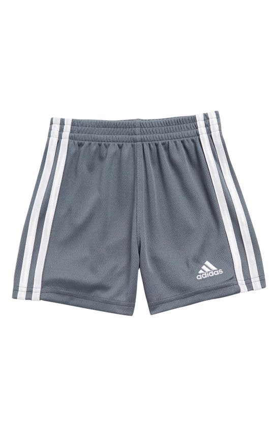 Adidas Originals Kids' 3-stripes Mesh Shorts In Dark Grey | ModeSens