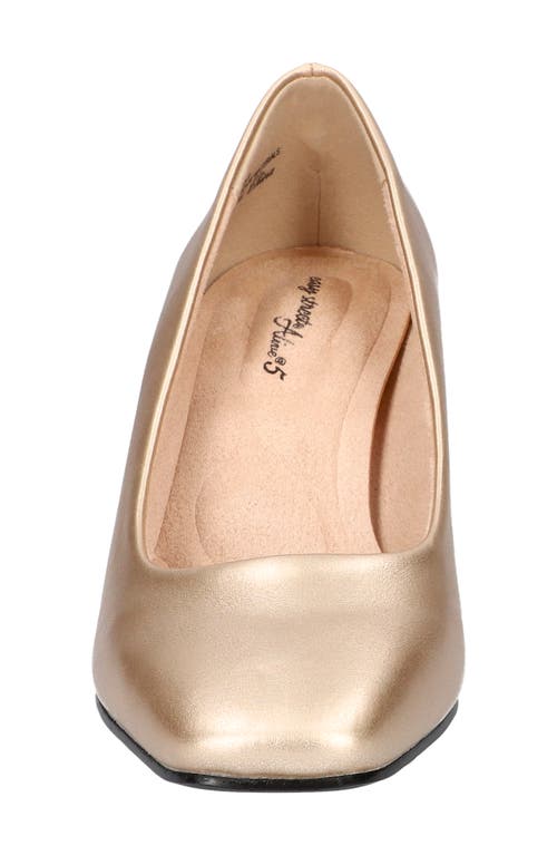 Easy Street Womens Poet Stiletto Heel Pumps In Gold