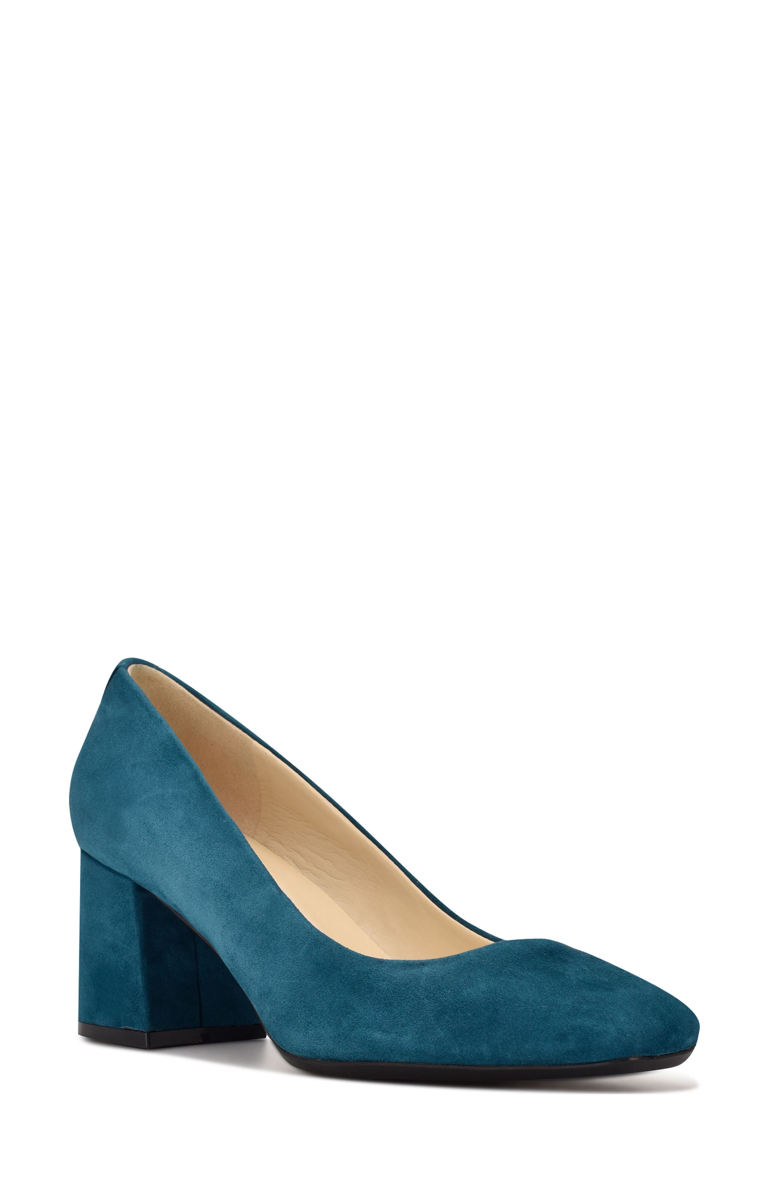 teal suede pumps