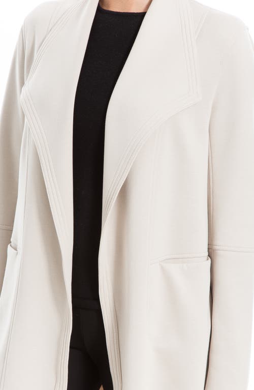 Max Studio Trapunto Scuba Knit Topper In Oyster