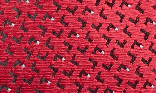 Tom Baine Texture Satin Tie In Red