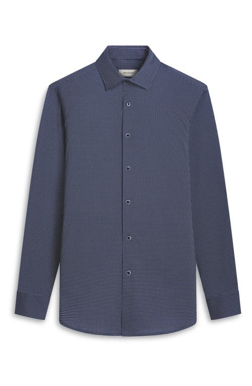 Shop Bugatchi James Ooohcotton® Geometric Print Button-up Shirt In Navy