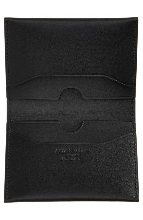 Acne Studios Leather Bifold Card Holder In Black