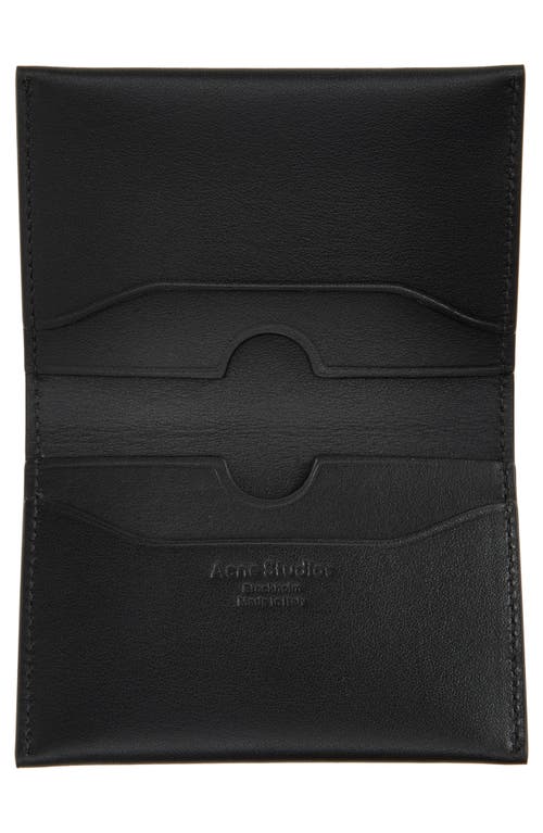 Shop Acne Studios Leather Bifold Card Holder In Black