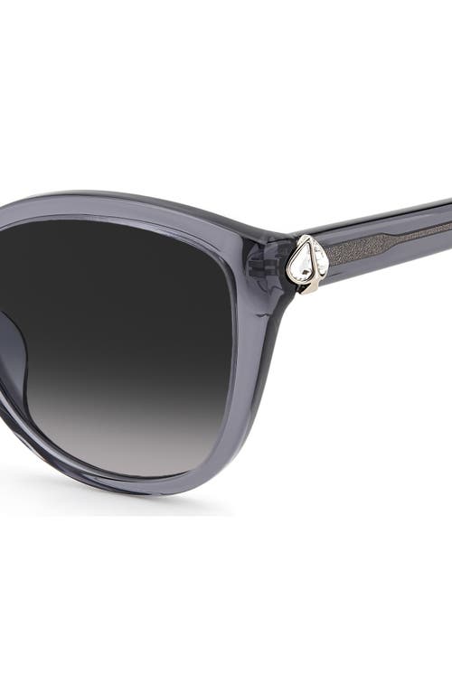 Shop Kate Spade New York Hensley 55mm Cat Eye Sunglasses In Grey/grey Shaded