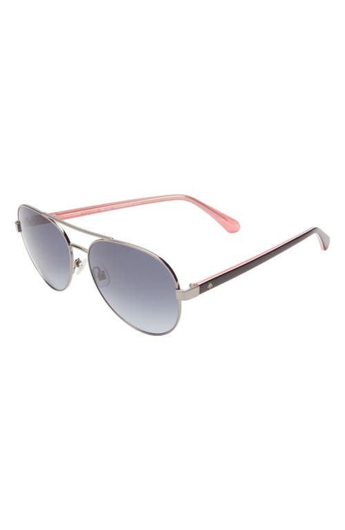 Shop Kate Spade New York Averie 58mm Gradient Aviator Sunglasses In Dark Ruth/dark Grey Sf